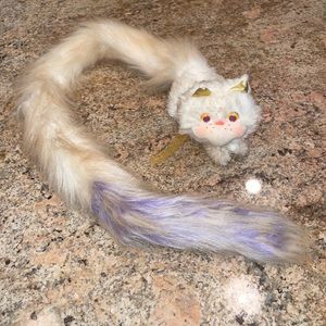 Vintage Kenner 1986 Furrever Friends Plush Kitten w Tail Toppers